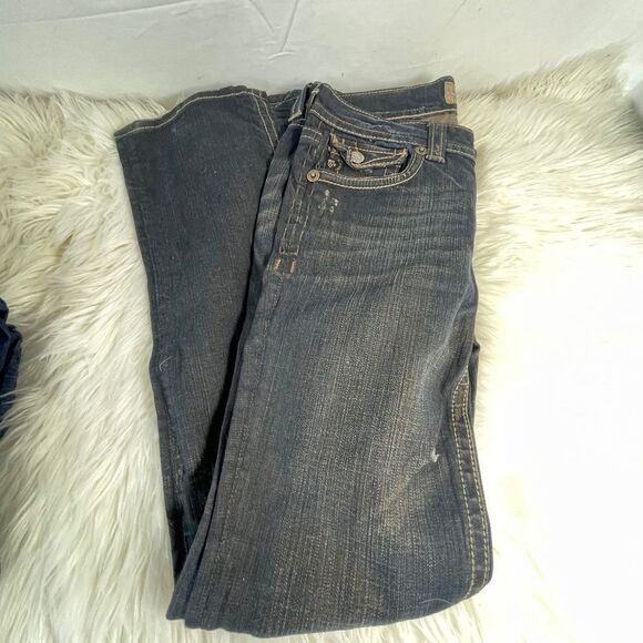 MEK Denim Santiago Distressed Straight Leg Jeans Sz 28 X 34 Long - Picture 2 of 14
